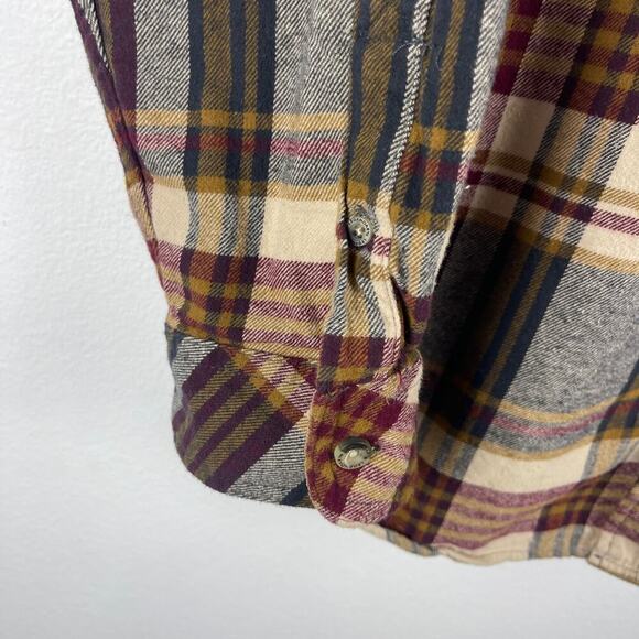 Legendary Whitetails Flannel Shirt Men's XLT Tall Buck Camp Plaid LS Brown Red - Picture 5 of 10